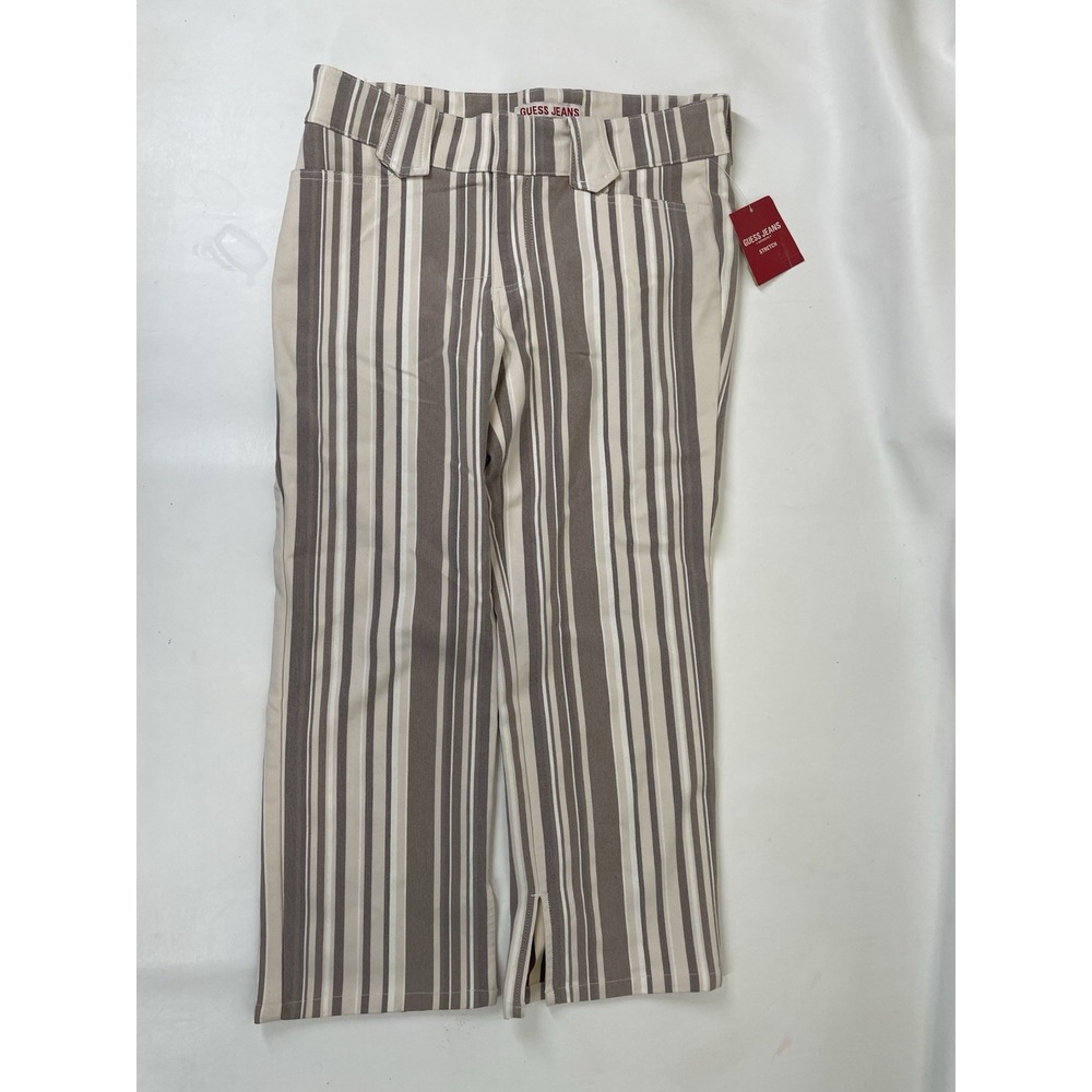 Guess Jeans Brigette Van Dykes Cabana Stripe Twill Stretch Womens 30 Vintage